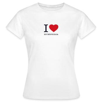 J’ADORE HOYERSWERDA - T-shirt Femme - blanc - Devant - AI Model Female 172 dark (172cm)