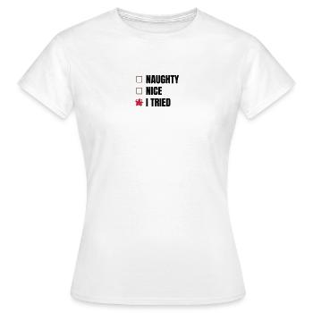 Noël - T-shirt Femme - blanc - Devant - AI Model Female 172 dark (172cm)