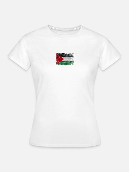 Grunge-Textur der palästinensischen Flagge - Frauen T-Shirt - Weiß