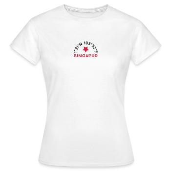 Singapur - Frauen T-Shirt - Weiß - Vorne - AI Model Female 172 dark (172cm)