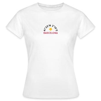 Barcelone - T-shirt Femme - blanc - Devant - AI Model Female 172 dark (172cm)
