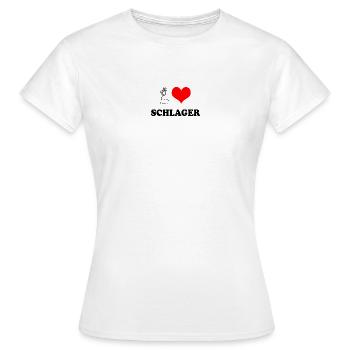 J’adore Schlager - T-shirt Femme - blanc - Devant - AI Model Female 172 dark (172cm)