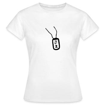 plaque militaire its me - T-shirt Femme - blanc - Devant - AI Model Female 172 dark (172cm)
