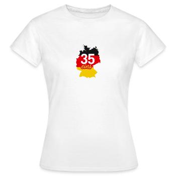 35 Jahre deutsche Einheit - Frauen T-Shirt - Weiß - Vorne - AI Model Female 172 dark (172cm)