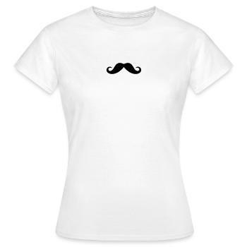 Schnurrbart - Frauen T-Shirt - Weiß - Vorne - AI Model Female 172 dark (172cm)