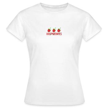 RASPBERRIES - Frauen T-Shirt - Weiß - Vorne - AI Model Female 172 dark (172cm)