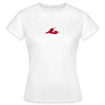 Chili chaud - T-shirt Femme - blanc - Devant - AI Model Female 172 dark (172cm)