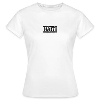 Haïti - T-shirt Femme - blanc - Devant - AI Model Female 172 dark (172cm)