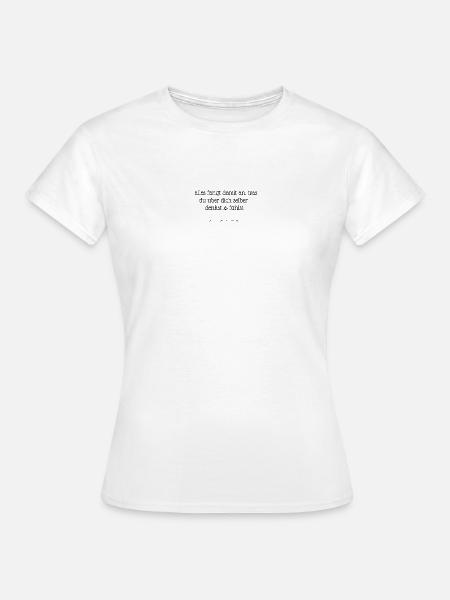 denkst fühlst 3 - Frauen T-Shirt - Weiß