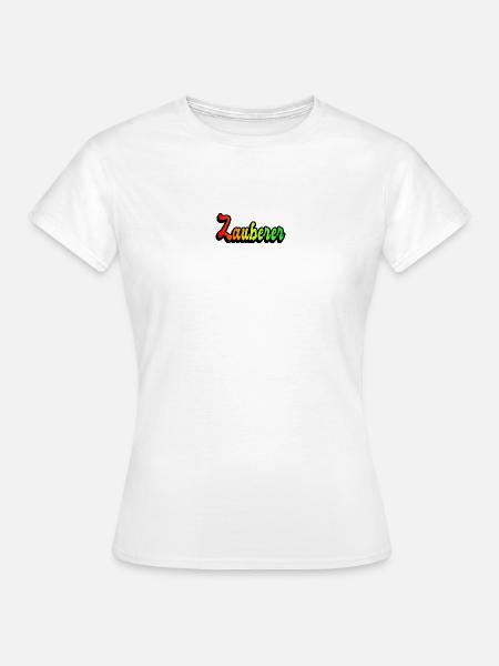 Zauberer Regenbogen Design - Frauen T-Shirt - Weiß