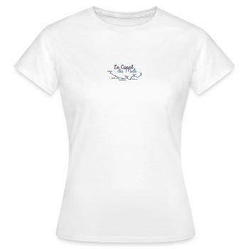 Canal du midi villes - T-shirt Femme - blanc - Devant - AI Model Female 172 dark (172cm)