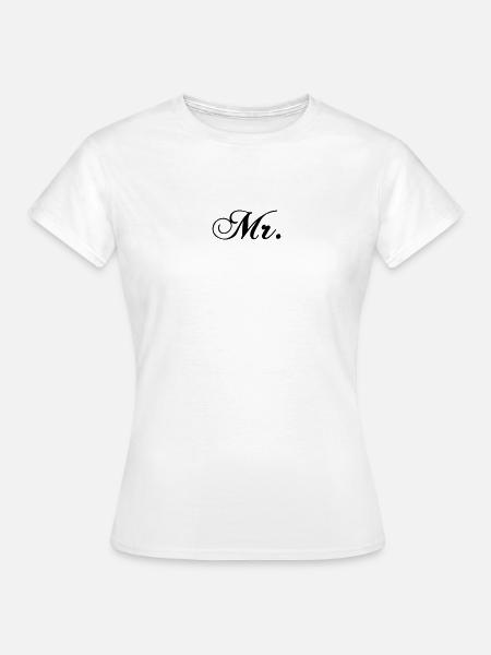 T-shirt de mariée cadeau de calligraphie en or de mariage - T-shirt Femme - blanc