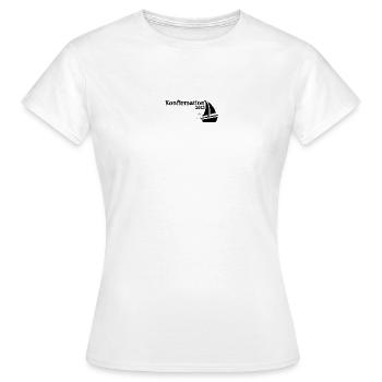 Konfirmation 2025 Schiff segelt am Horizont - Frauen T-Shirt - Weiß - Vorne - AI Model Female 172 dark (172cm)