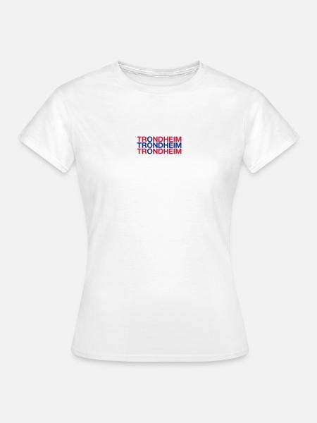 TRONDHEIM Norway Norwegen Norge Norwegische Flagge - Frauen T-Shirt - Weiß