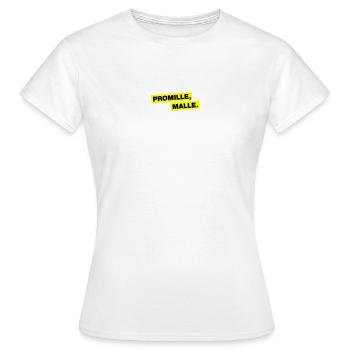 Promille, Malle - Frauen T-Shirt - Weiß - Vorne - AI Model Female 172 dark (172cm)