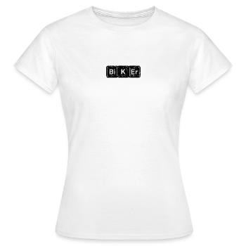 Biker-Elemente: Periodischer Tee - Frauen T-Shirt - Weiß - Vorne - AI Model Female 172 dark (172cm)