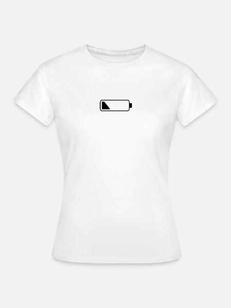 Akku leer , bitte Aufladen! - Frauen T-Shirt - Weiß