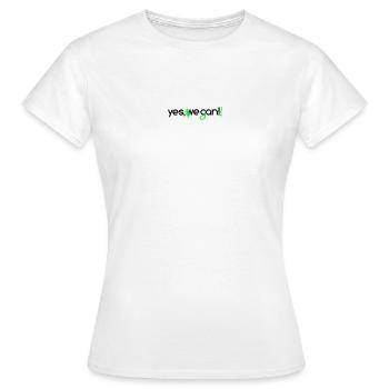 yes vegan - T-shirt Femme - blanc - Devant - AI Model Female 172 dark (172cm)