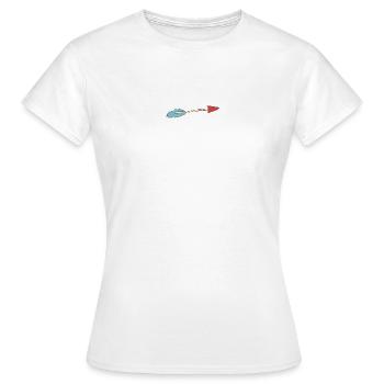 Pfeil - Frauen T-Shirt - Weiß - Vorne - AI Model Female 172 dark (172cm)