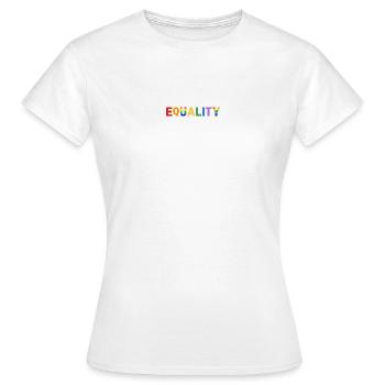 Equality - Women's T-Shirt - white - Front - AI Model Female 172 dark (172cm)