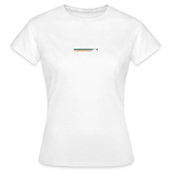 Retro-Fahrrad auf Rainbow Stripes - Frauen T-Shirt - Weiß - Vorne - AI Model Female 172 dark (172cm)