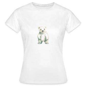 Mascotte de classe ours polaire - T-shirt Femme - blanc - Devant - AI Model Female 172 dark (172cm)