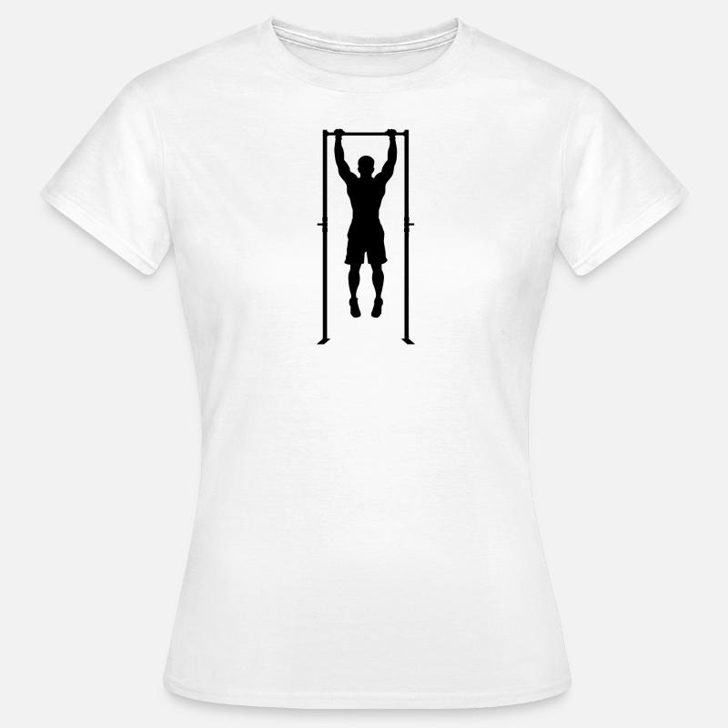 Calisthenics, pull-ups, pullups, muscle ups, body - Women's T-Shirt - white