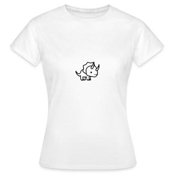 tricératops - T-shirt Femme - blanc - Devant - AI Model Female 172 dark (172cm)