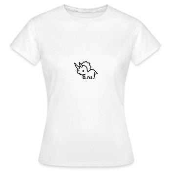 tricératops - T-shirt Femme - blanc - Devant - AI Model Female 172 dark (172cm)