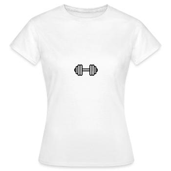 haltère - T-shirt Femme - blanc - Devant - AI Model Female 172 dark (172cm)