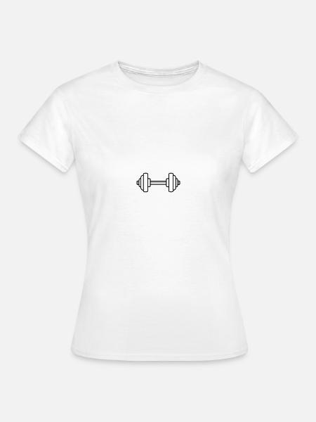 Hantel - Frauen T-Shirt - Weiß