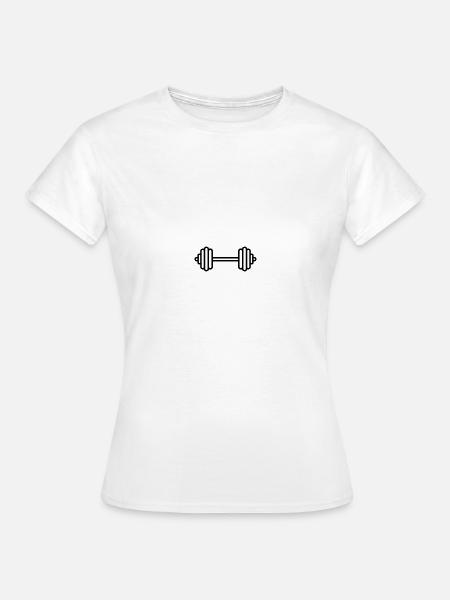 Hantel - Frauen T-Shirt - Weiß