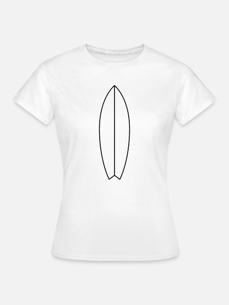 Surfbrett - Frauen T-Shirt - Weiß