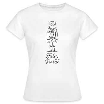 Feliz Natal Nussknacker Weihnachten klassisch - Frauen T-Shirt - Weiß - Vorne - AI Model Female 172 dark (172cm)