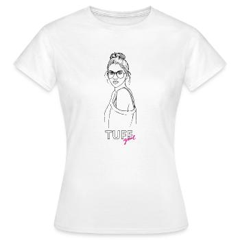 tuffgirl girl1 - Women's T-Shirt - white - Front - AI Model Female 172 dark (172cm)