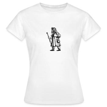 Pèlerin Compostelle - T-shirt Femme - blanc - Devant - AI Model Female 172 dark (172cm)