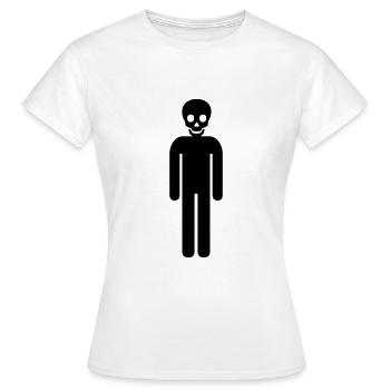 Totenkopf - Figur - Frauen T-Shirt - Weiß - Vorne - AI Model Female 172 dark (172cm)