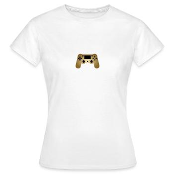 Controller Gaming Gold Nerd Geek Gift Idea - Women's T-Shirt - white - Front - AI Model Female 172 dark (172cm)