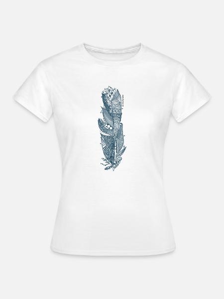 Feder - Frauen T-Shirt - Weiß