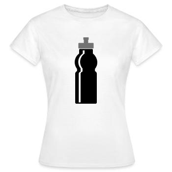 Trinkflasch - Frauen T-Shirt - Weiß - Vorne - AI Model Female 172 dark (172cm)
