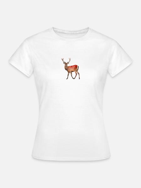 Rothirsch - Frauen T-Shirt - Weiß