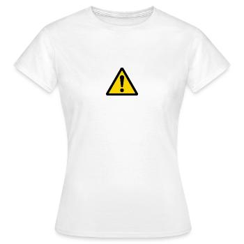 attention - T-shirt Femme - blanc - Devant - AI Model Female 172 dark (172cm)
