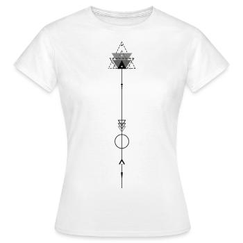 géométrie - T-shirt Femme - blanc - Devant - AI Model Female 172 dark (172cm)
