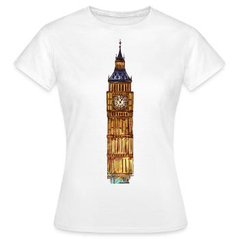 London England Big Ben - Women's T-Shirt - white - Front - AI Model Female 172 dark (172cm)