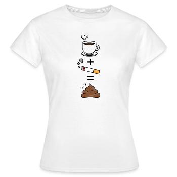 Kaffee Clope - Frauen T-Shirt - Weiß - Vorne - AI Model Female 172 dark (172cm)