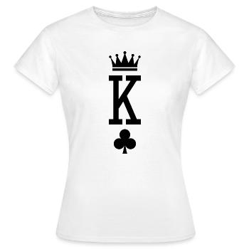 König der Karten - Frauen T-Shirt - Weiß - Vorne - AI Model Female 172 dark (172cm)