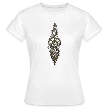 Ornate treble clef - Women's T-Shirt - white - Front - AI Model Female 172 dark (172cm)