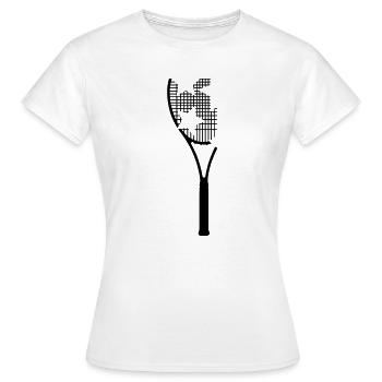 Raquette - T-shirt Femme - blanc - Devant - AI Model Female 172 dark (172cm)