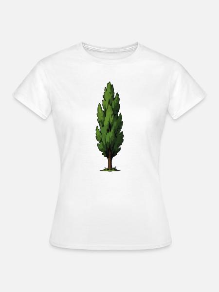 Stilisierte Grüne Baumform - Frauen T-Shirt - Weiß