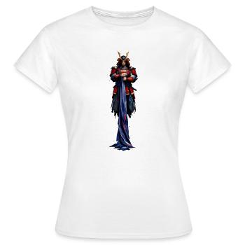Guerrier de la Nuit au Casque de Corne - T-shirt Femme - blanc - Devant - AI Model Female 172 dark (172cm)